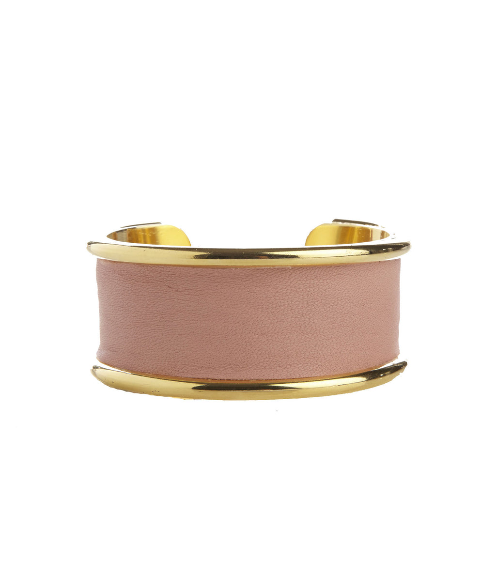 2cm Inlay cuff with dust pink calfskin