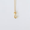 Necklace with Baby Fish Hook Pendant in Gold