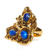 Melt Ring in gold with lapis