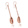 Shell earrings in rose gold