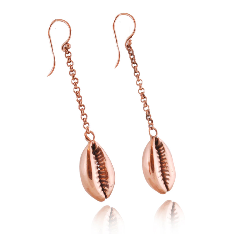 Shell earrings in rose gold