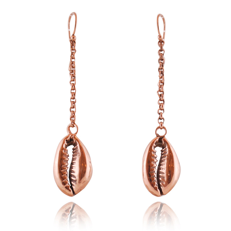 Shell earrings in rose gold